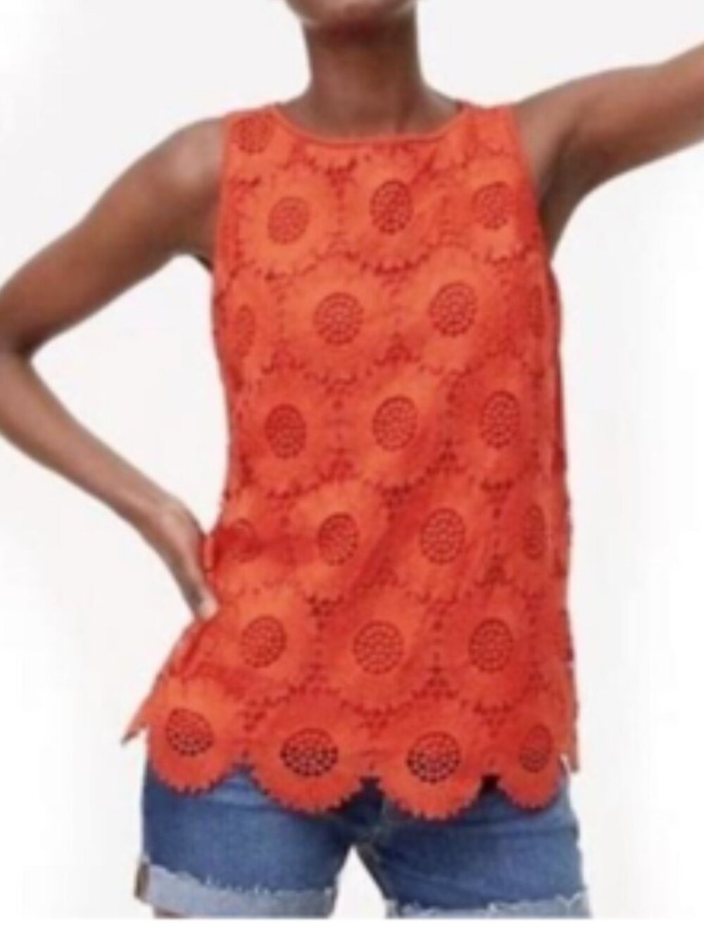 LOFT Sunflower Mixed Media Top - XL